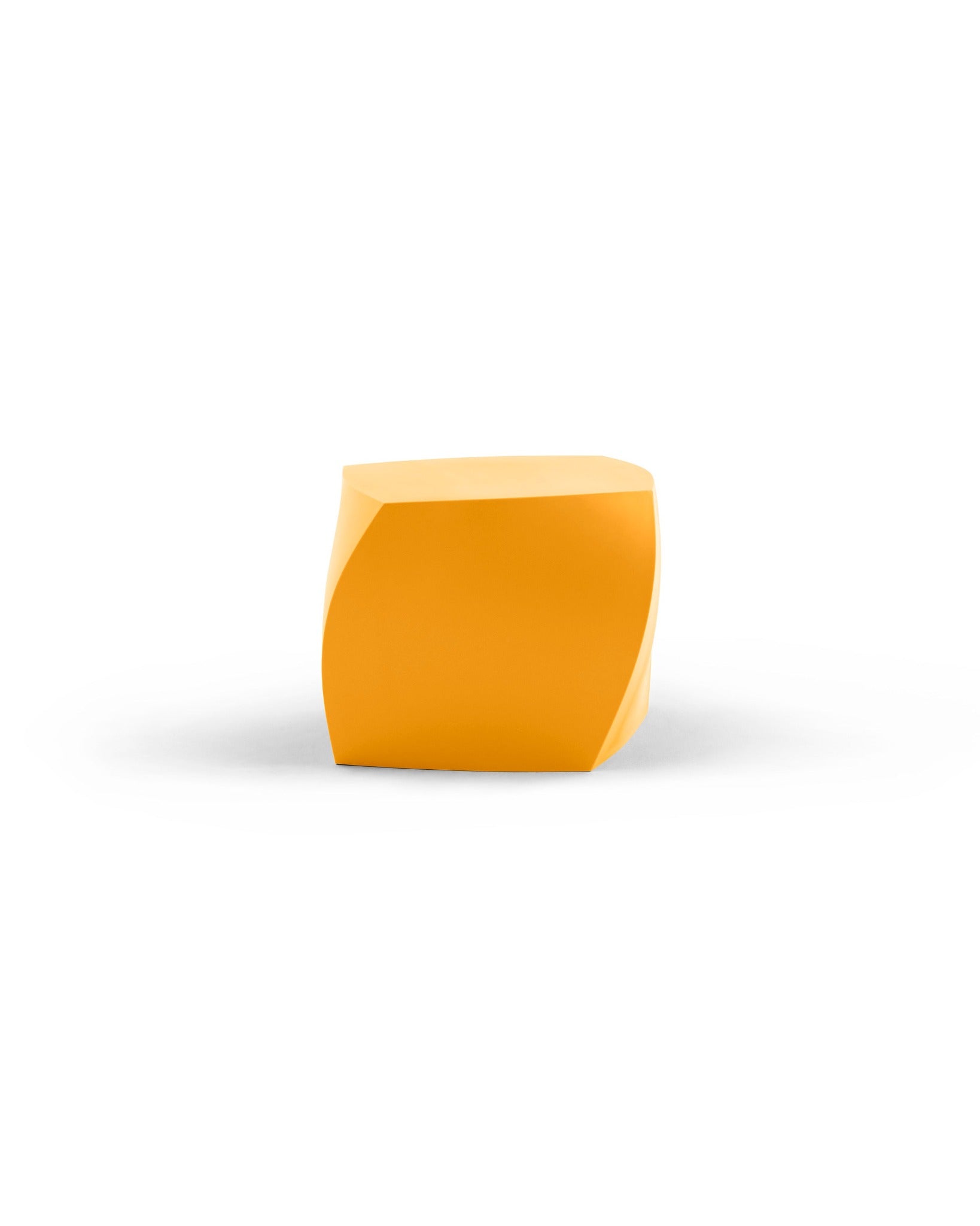 Gehry Left Twist Cube - Heller Furniture - Side Tables + Stools - Yellow