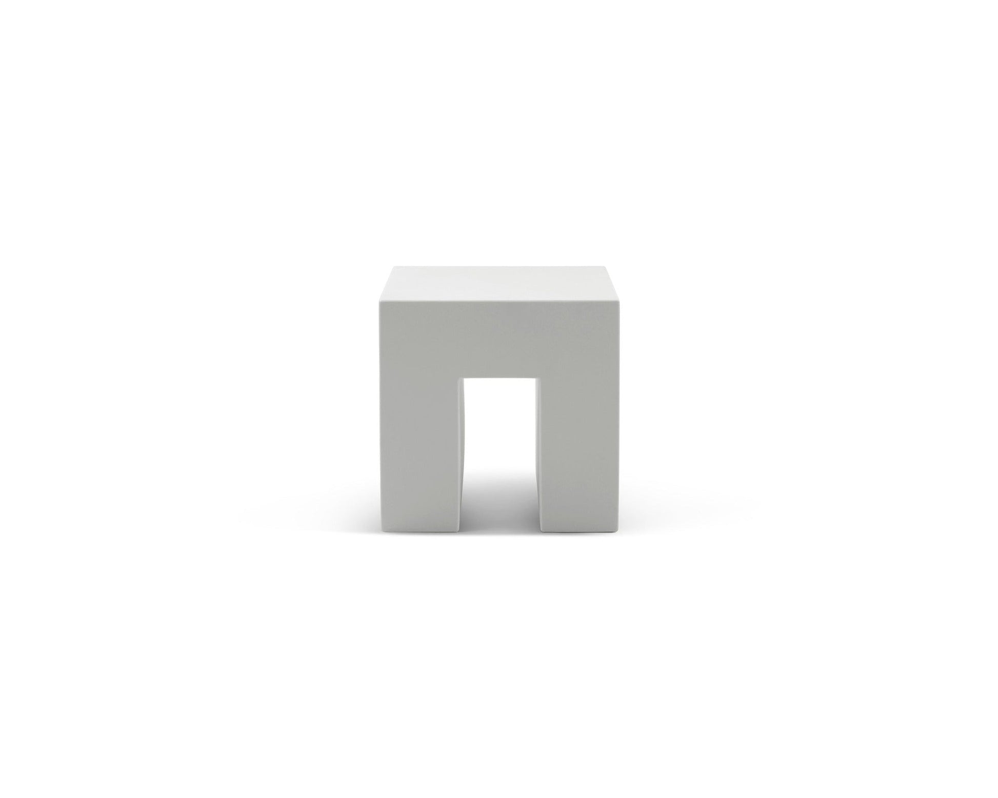 Vignelli Cube - Heller Furniture - Side Tables + Stools - Light Grey