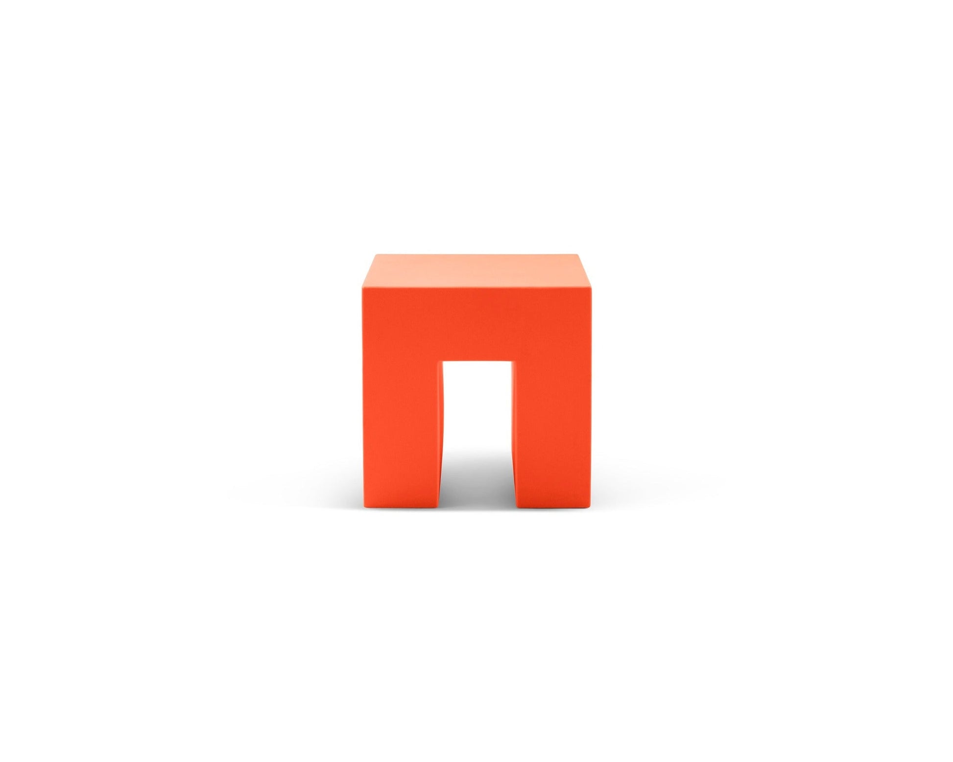 Vignelli Cube - Heller Furniture - Side Tables + Stools - Orange